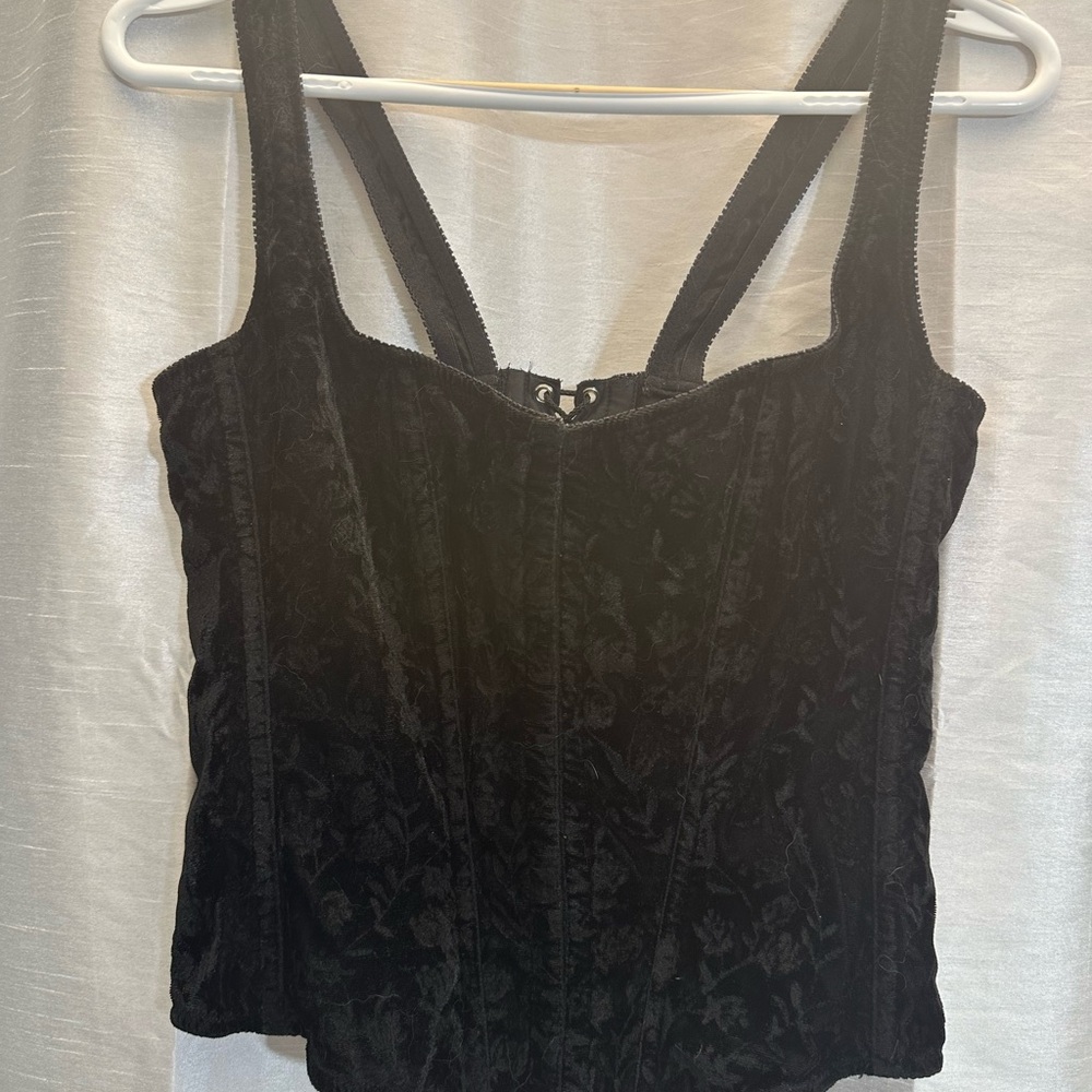 Velvet Tie-Back Corset